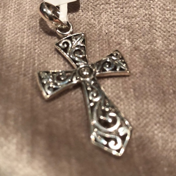 925 Sterling Silver Fancy Scroll Cross NWTS - Picture 6 of 7